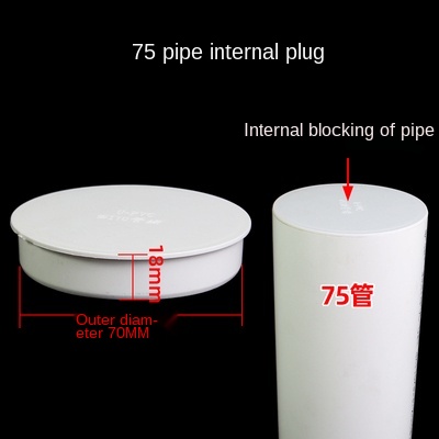 2pcs PVC pipe cap Decor cover 75-110mm tube Insert plug Water Stop Hose End Connectors for Garden Irrigation Farm Accessories: 75mm