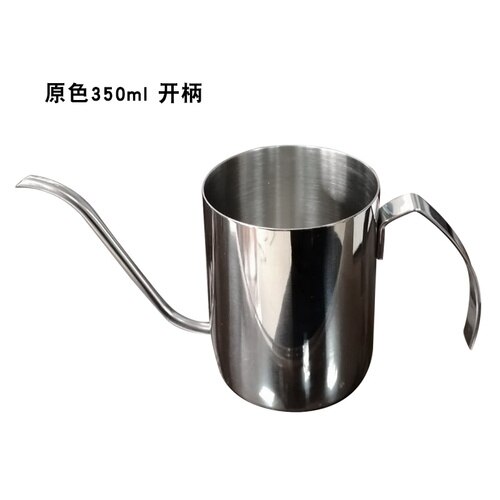 Jarro de água café pote mão casa aço inoxidável 304 boca muito fina pote mini boca longa gotejamento pote utensílios de café: 350ml style01