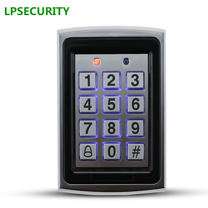 125Khz EM-ID Metal Case Gate Opener Deurslot Rfid Reader Access Control Keypad Met Back Light