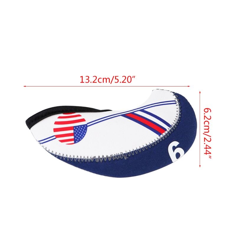 10 Stks/set Draagbare Sport Neopreen Golf Club Head Cover Iron Beschermende Headcovers Case Protector
