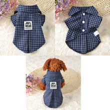 Hond Kleding Classic Pet T-shirt Plaid Shirts voor Kleine Honden Chihuahua Pug Kleding voor Katten Honden Lente Zomer Kleding