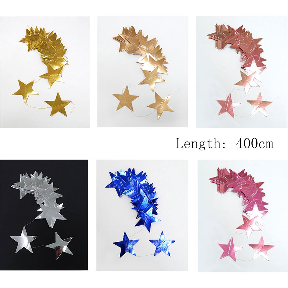 4M Spiegel Papier Ster Ronde Garland Flash Banner Gelukkige Verjaardag Decoratie Volwassen Jongen Meisje Baby Douchegordijn Decor Bruiloft diy: 3