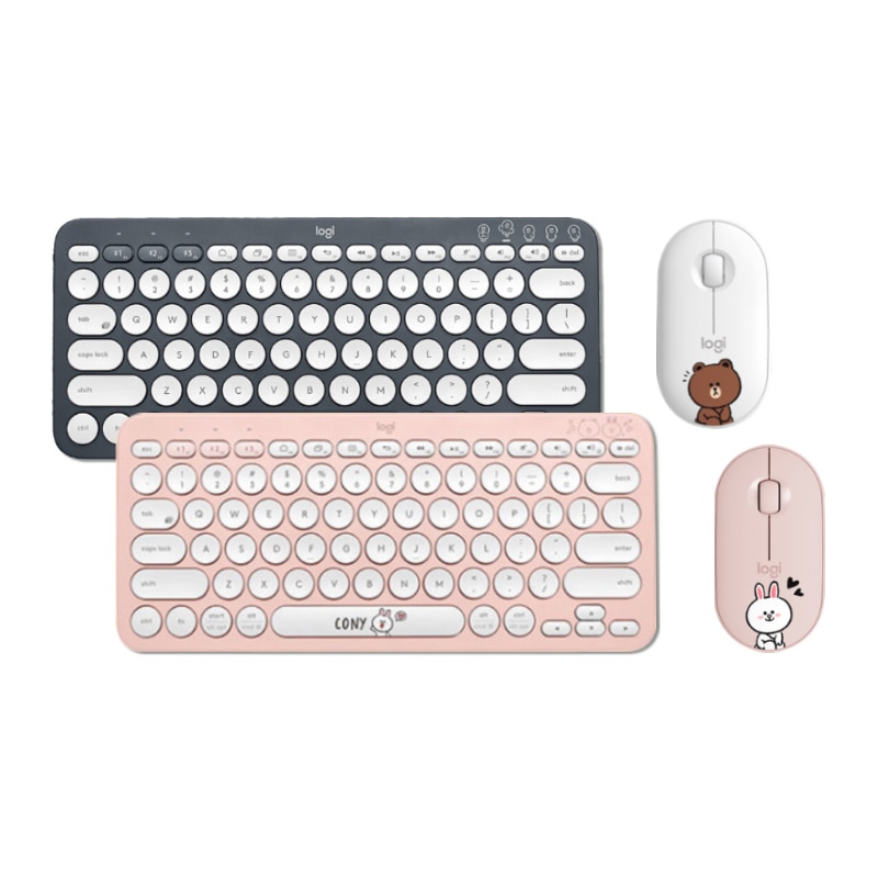 Logitech K380 multi-device Bluetooth wireless keyboard linemate multi-color Windows MacOS Android IOS Chinese keyboard