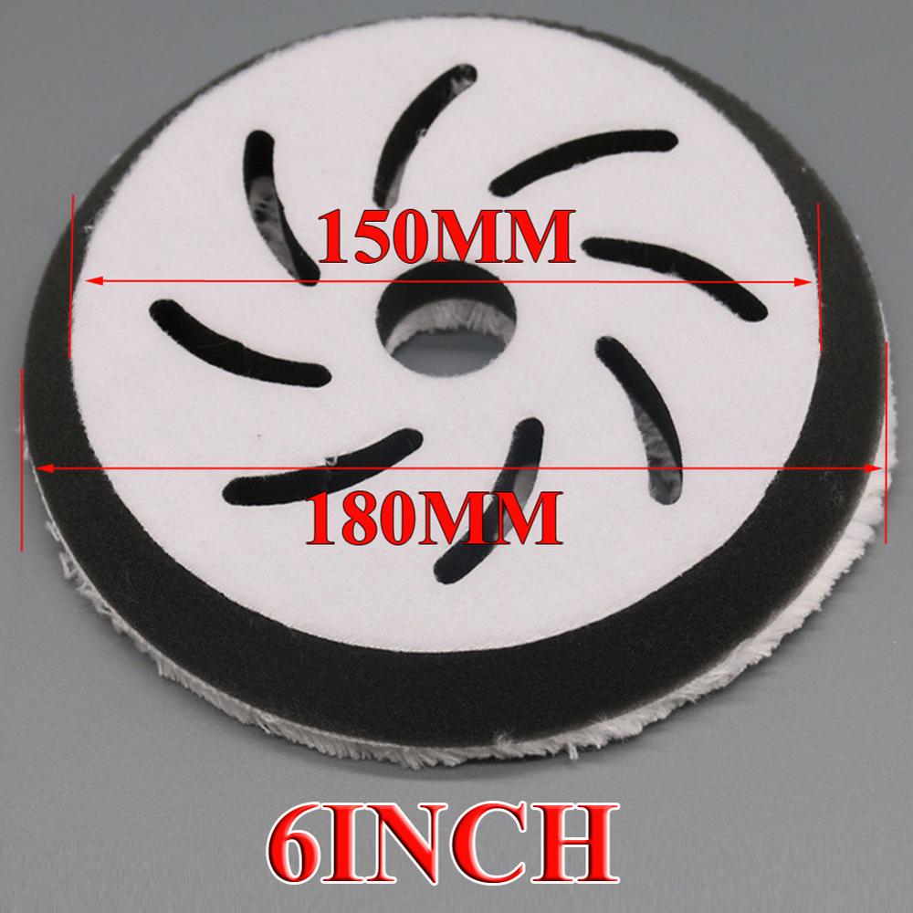 Almohadillas de pulido de microfibra para coche, almohadillas de pulido con rueda de fieltro para el cuidado de limpieza del automóvil, 5/6 pulgadas