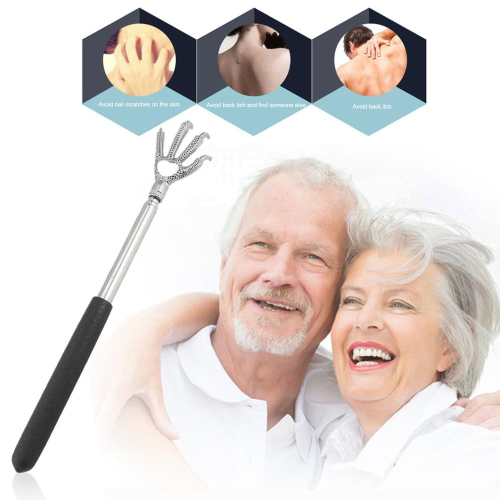 Compacte telescopische klauw roestvrijstalen massage-rugkrabber 22-58cm verstelbare rugkrabbermassagehandklauw