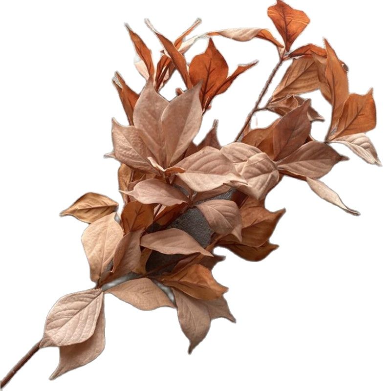 One Silk Filbert Tree Leaf Branch Artificial Hazel Greenery Plant for Green Wall Floral Decoration