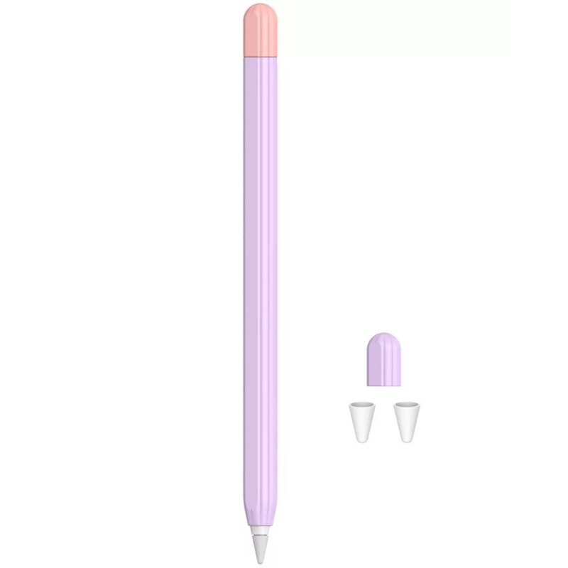 Para apple pencil 2 caso capa tablet caneta caso ipad caneta protetora pele macia silicone ponta capa titular tablet caneta de toque x6ha