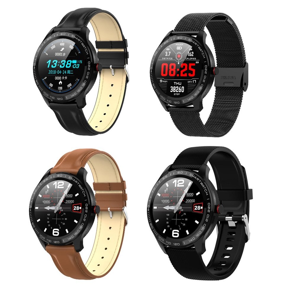 Heart Rate O2 Monitor Full Round Touch Screen Stainless Steel IP68 Facebook Display Business Smart Watch