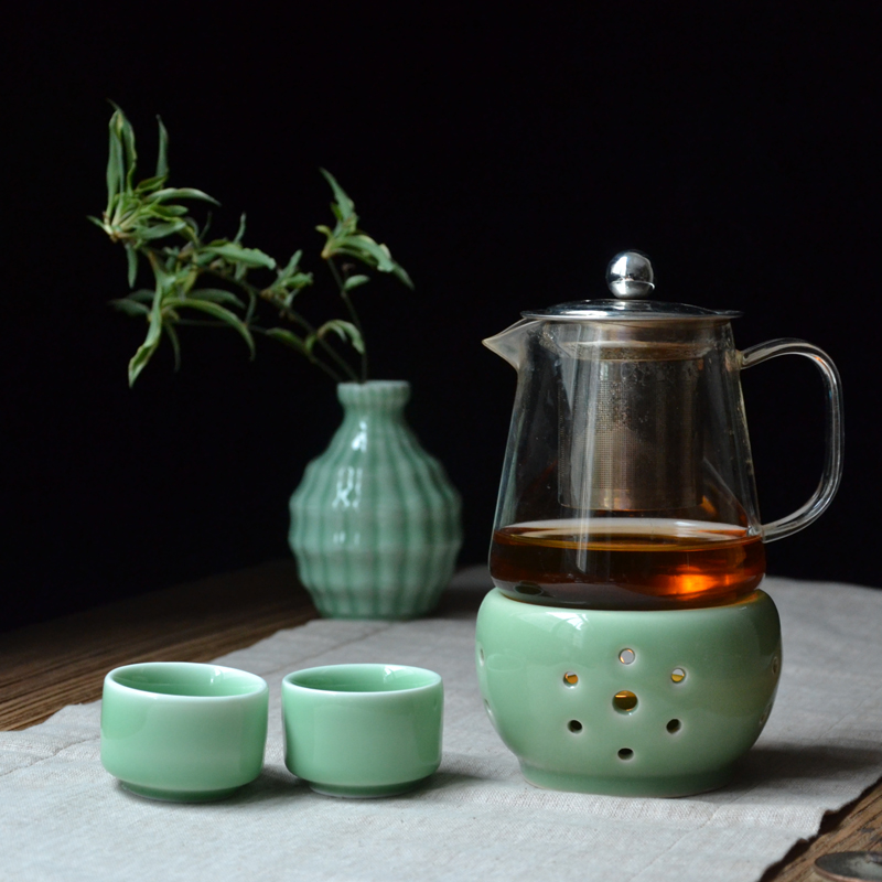 Varm te komfur keramisk porcelæn varmelegeme stearinlys opvarmning lysestage teselskab tilbehør tekande tekande holder base dekor håndværk