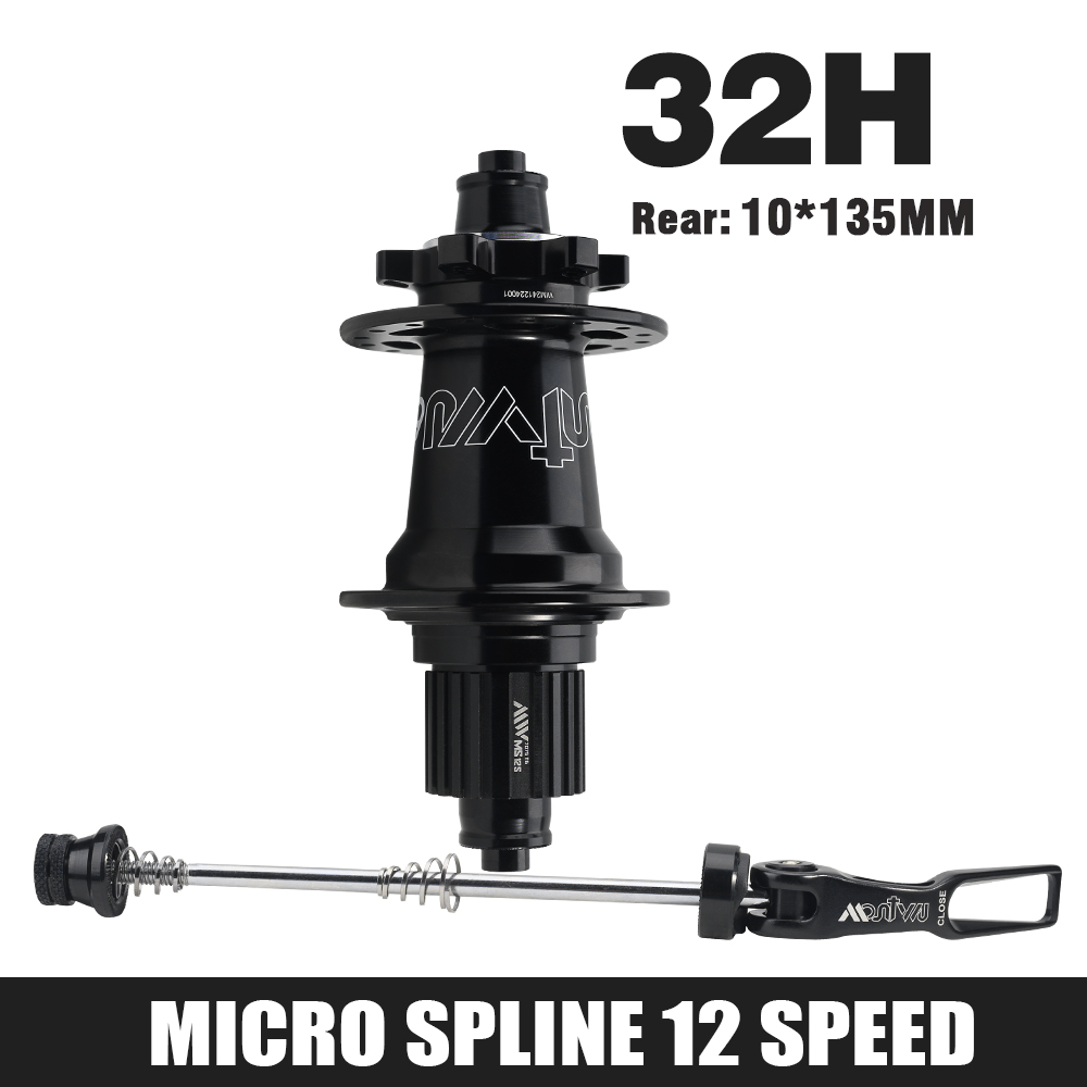5 buje de rodamiento sellado buje MTB 6 trinquetes 120 clics delantero 9x100 15x100 trasero 10x135 12x142 buje de bicicleta HG Micro Spline Sram XD 8-12 V: violet