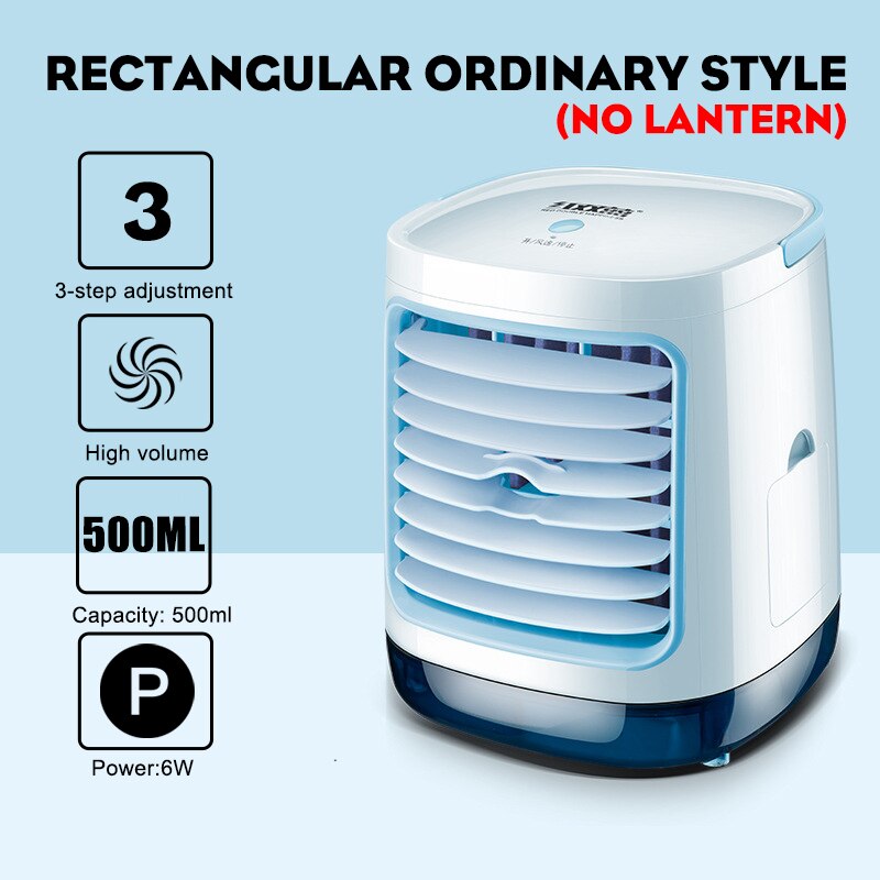 Draagbare Mini Airco Ventilator Kleur Led Airconditioning Luchtbevochtiger Purifier Usb Desktop Luchtkoeler Ventilator Met Water Tanks Thuis: TYPE 1