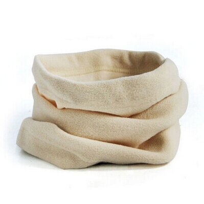 Warm Male Soft Fleece Scarves Men Winter Scarf Ring For Men Neck Shawl Snood Warp Collar Women Knitted: Beige