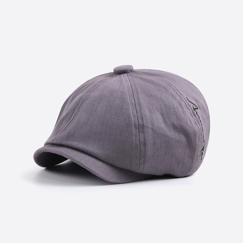 Wuaumx solid bomull åttakantig hatt män kvinnor vintage tidningspojke keps detektiv målare hattar retro platt keps ledig basker hatt casquette