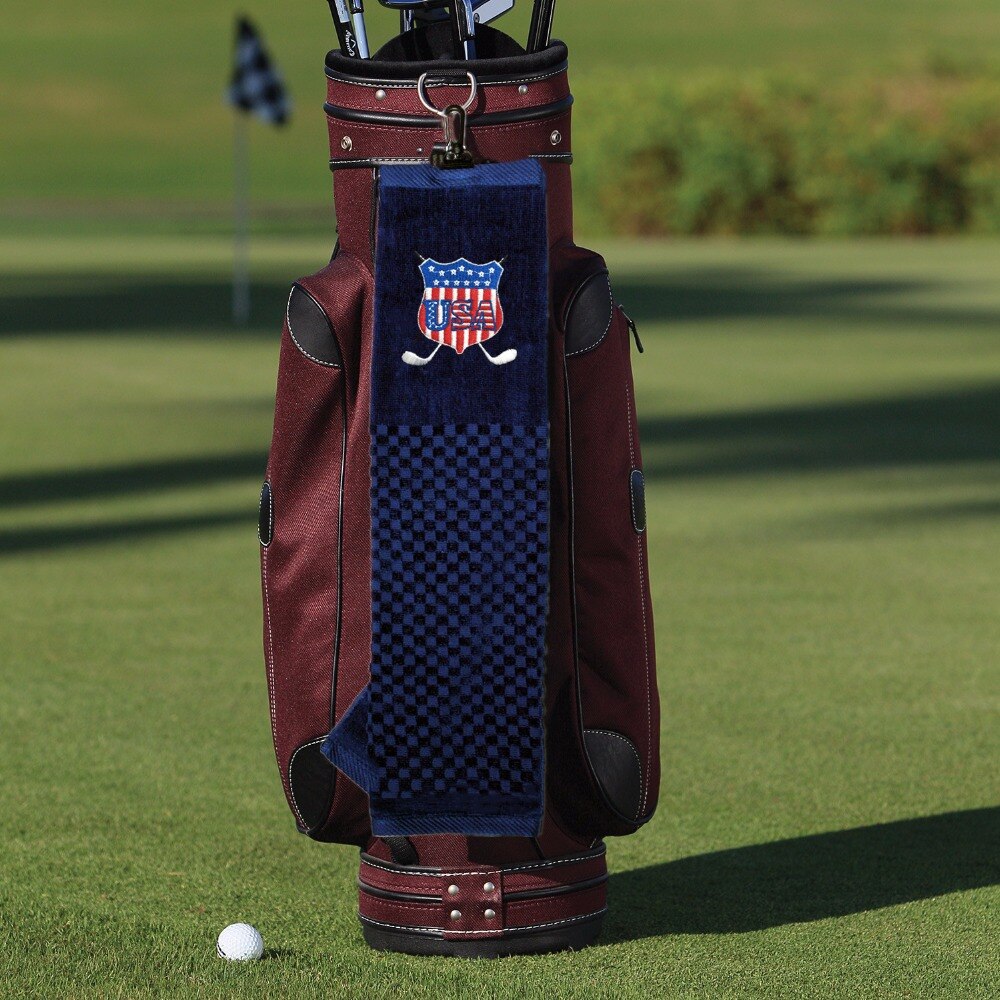 Bomull sport golfhanddukar handduk clip trippelvikt 16 & #39 ;& #39 ; x24 & #39 ;& #39 ; tum bekväm mjuk flagga eagle stil handdukar krok