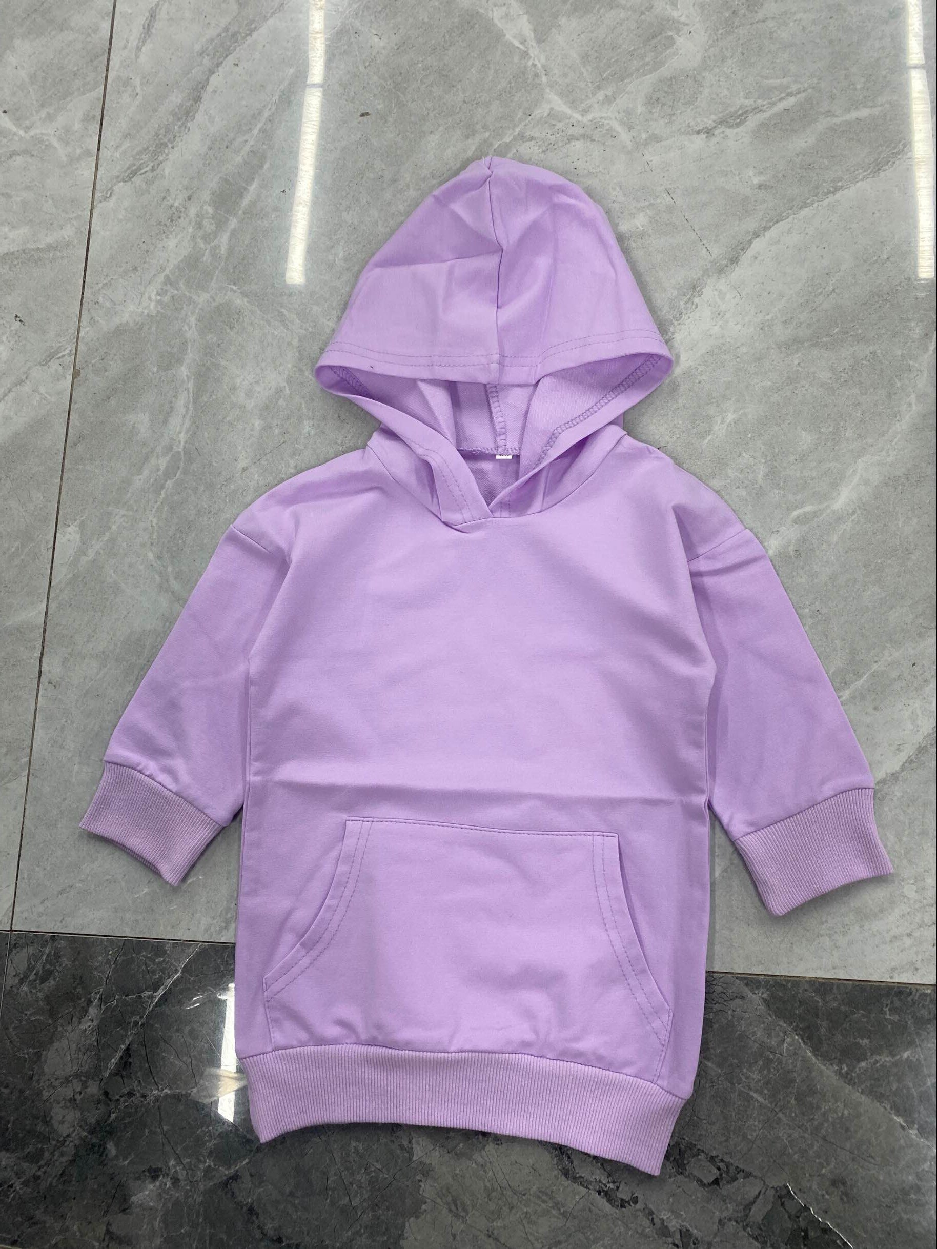 Robe Midi à capuche pour bébé fille, robe de princesse à manches longues et col en V, avec poche frontale, chapeau , jupe unie d'automne