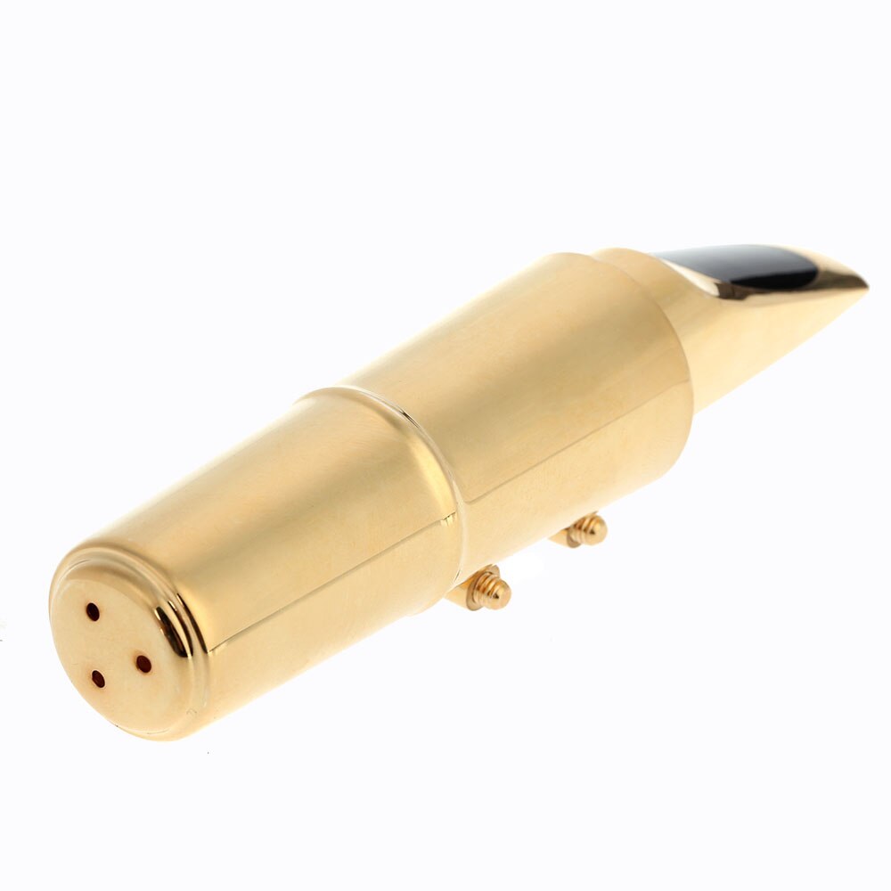 Alto Saxophone Mouthpiece 7C for Sax Playing the Jazz Music Alto Sax Mouthpiece Gold Plated Metal