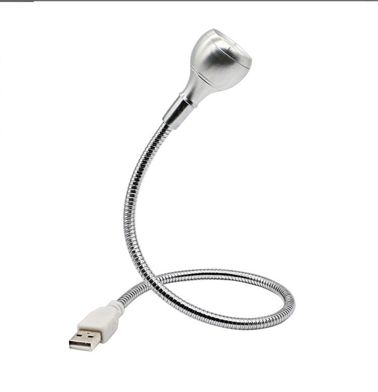 USB Type LED Gooseneck Light Free Rotation White Warm White Mini LED Reading Night Lamp USB Plug-in Keyboard Book Lights: WHITE