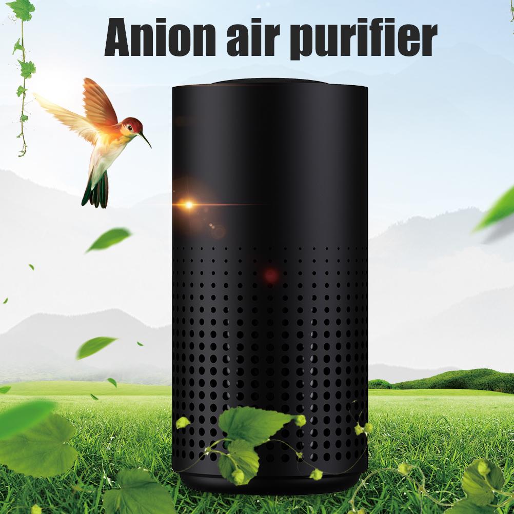 Portable Car Air Purifier 6000 rpm Mini Air Cleaner Cleans with 5 Million Anions USB Charging Air Purifier for Home Office Car: 2W 6X12cm B