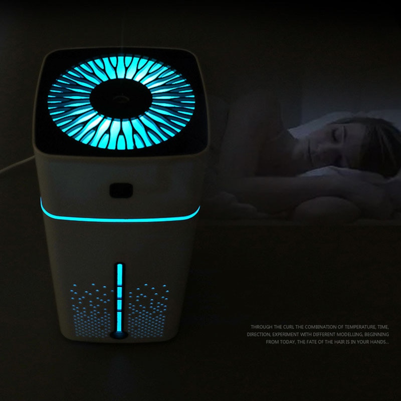 1000ml Water Cube Aroma Diffuser Ultrasonic USB Air Humidifier LED Lights Mist Maker Mini Home Air Purifier