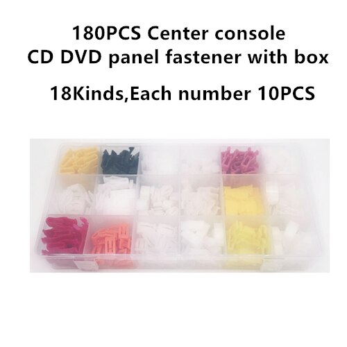 260PCS Auto Bumper Fender Screw Plastic Fastener Box Set For dodge magnum vw beetle srt8 jetta mk3 suzuki sx4 toyota fj cruiser: 180pcs set 2