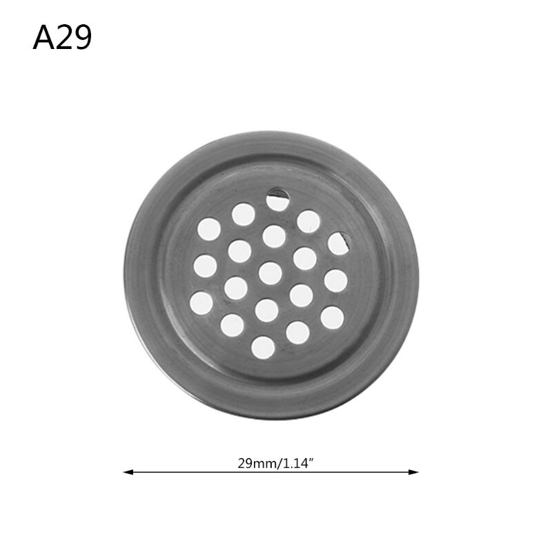 Flat surface Convex surface Stainless Steel Air Vent Hole Ventilation Louver Round Shaped Venting Mesh Holes: A29