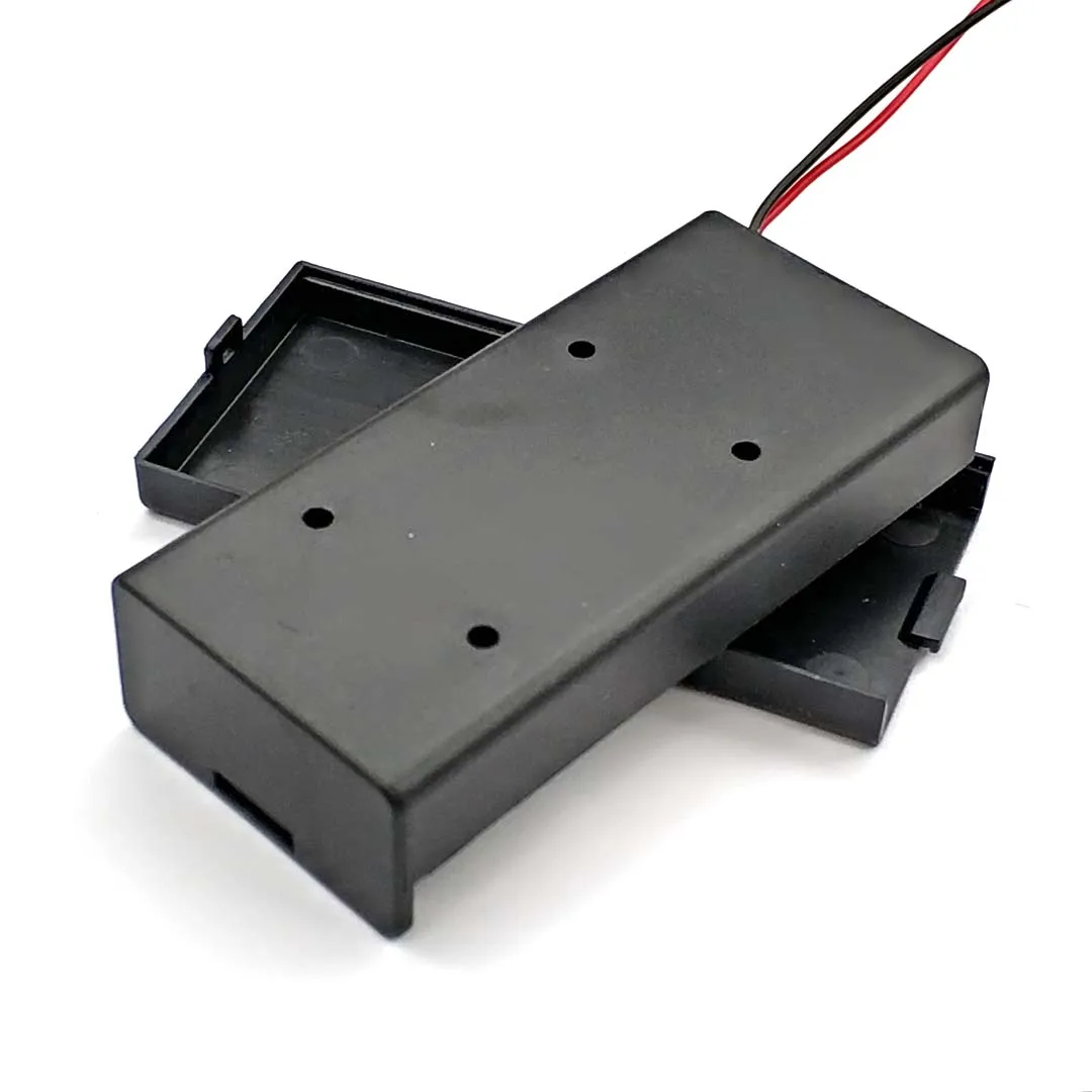 3.7V 2x 18650 Battery Holder Connector Storage Case Box with ON/OFF Switch with Cable