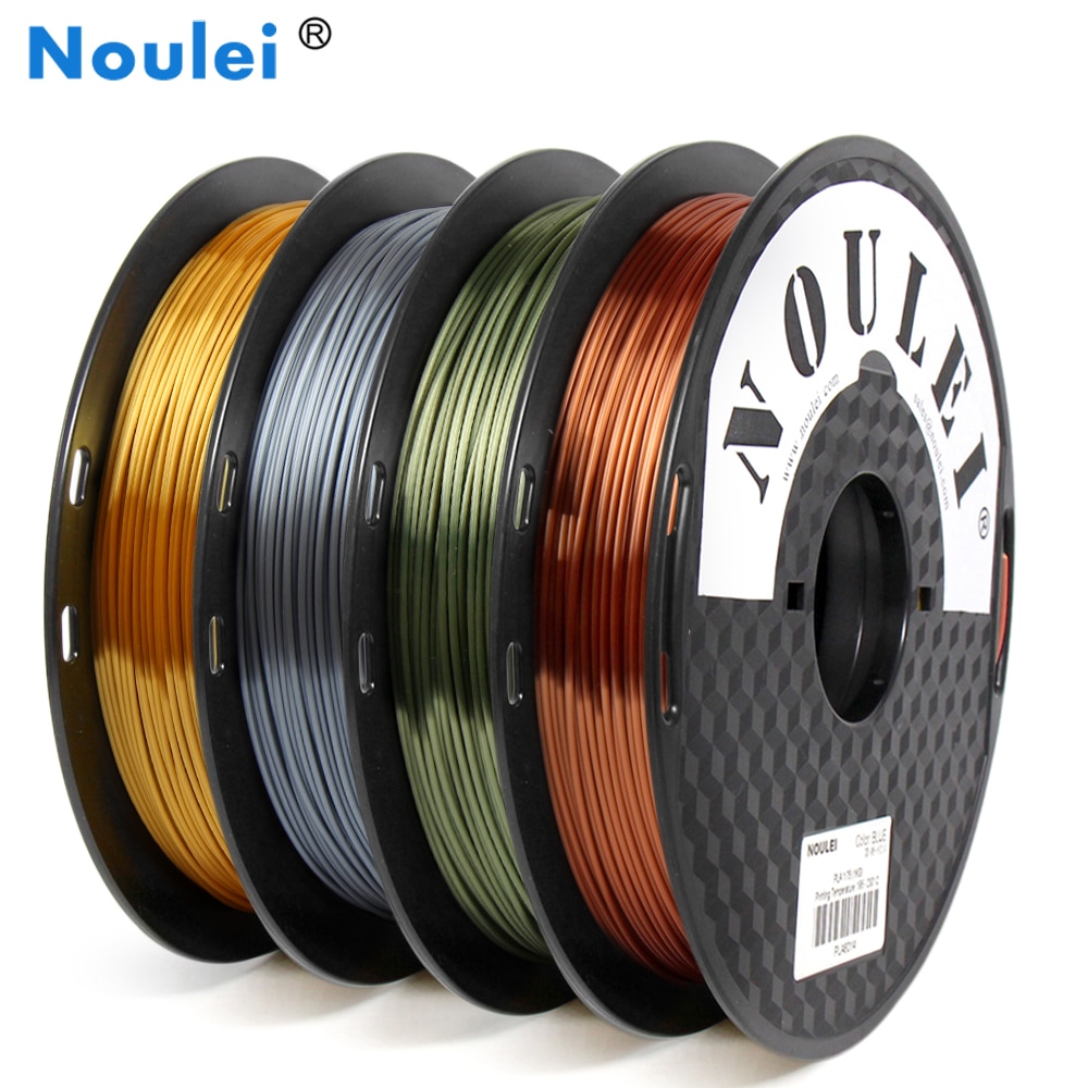 Noulei 2rollen/viel 3D Drucker Filament Seide PLA 1,75mm 0,5 KG Seidige Glänzende Metall Textur Gefühl Druck materialien