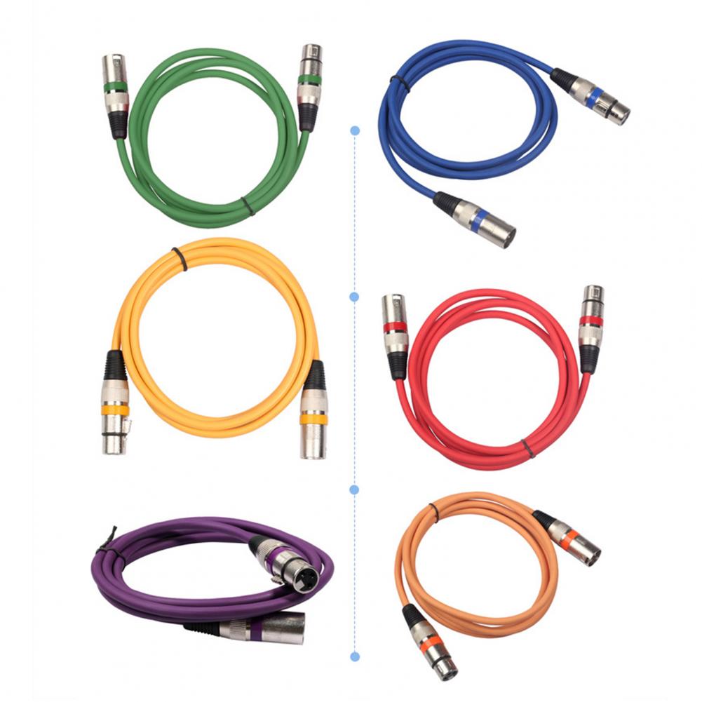 Audio- Kabel Abgeschirmte Anti-störungen 100/180cm 3Stift XLR Männlich zu Weiblich Mikrofon AUX Kabel für Rührgerät