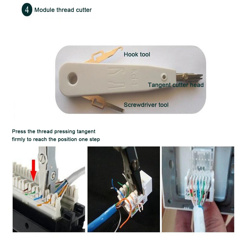 23Pcs J45 LAN Cable Tester Network Repair Tool Kit Wire Cutter Screwdriver Plier Crimping Maintenance Tool Set Bag