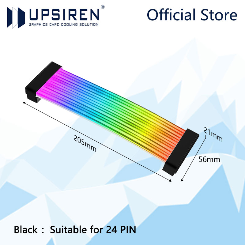 UPSIREN Bendable ARGB Light Board,Suitable For Graphics Card 24pin/8pin/2x8pin/12VHPWR/Motherboard Decorative light strip: Blue