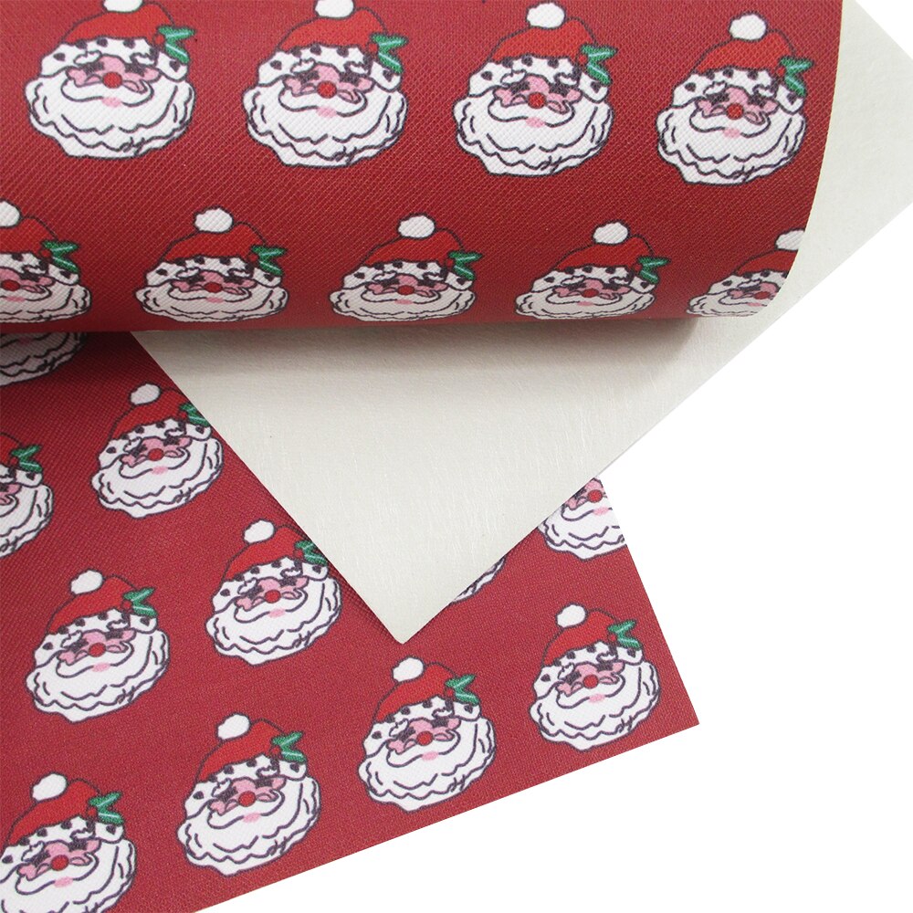 David angie 20*34 cm Kerstman Kerst Synthetisch Leer Stof 1 ST, DIY Naaien Stof Materialen Voor handtas Kleding, 1Yc2820: 1058171001