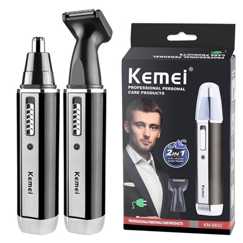 4in1 rechargeable nose trimmer beard trimer for men ear eyebrow nose hair trimmer for nose and ear hair removal cleaning machine: KM-6632