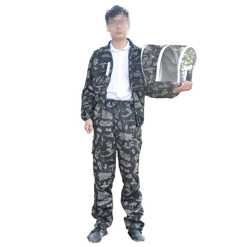 1pcs bee colth for beekeeper beekeeping suit Black camouflage suit Anti beekeeping clothing coverall
