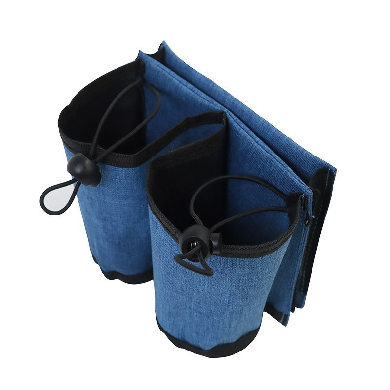 Travel Luggage Cup Holder Is A Durable Free-hand Suitcase Beverage Bag Travel Milk Tea and Coffee Cup Holder Suitable: Blue