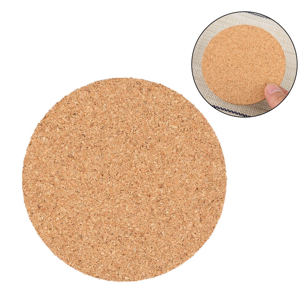 10PCS Coaster Cork Tea Cup Mats Wooden Round Insulated Tea Coaster Reusable Absorbent Round Tea Coaster For Cup Drinking
