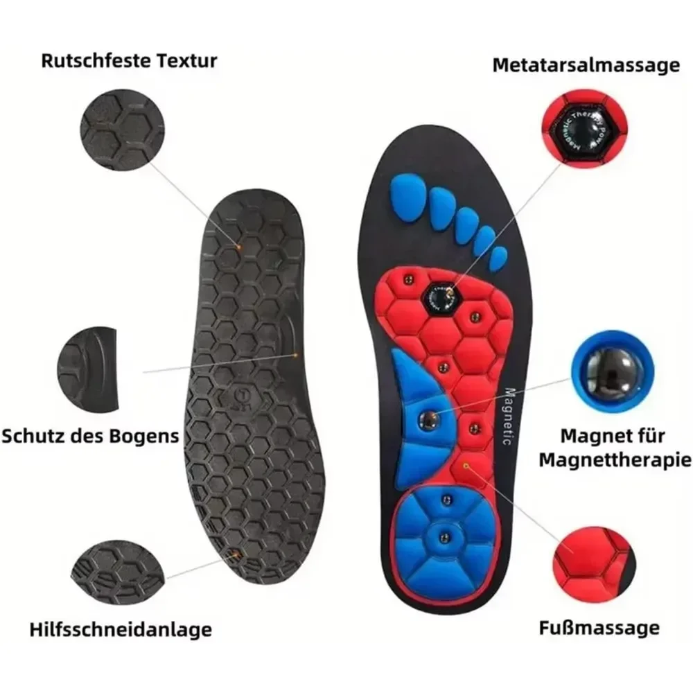 1/2/3/4 Paar Magnetische Acupressuur Inlegzolen Mannen Vrouwen Voetmassage Sport Inlegzolen Magnetische Therapie Inlegzolen voor Verlichten Vermoeidheid