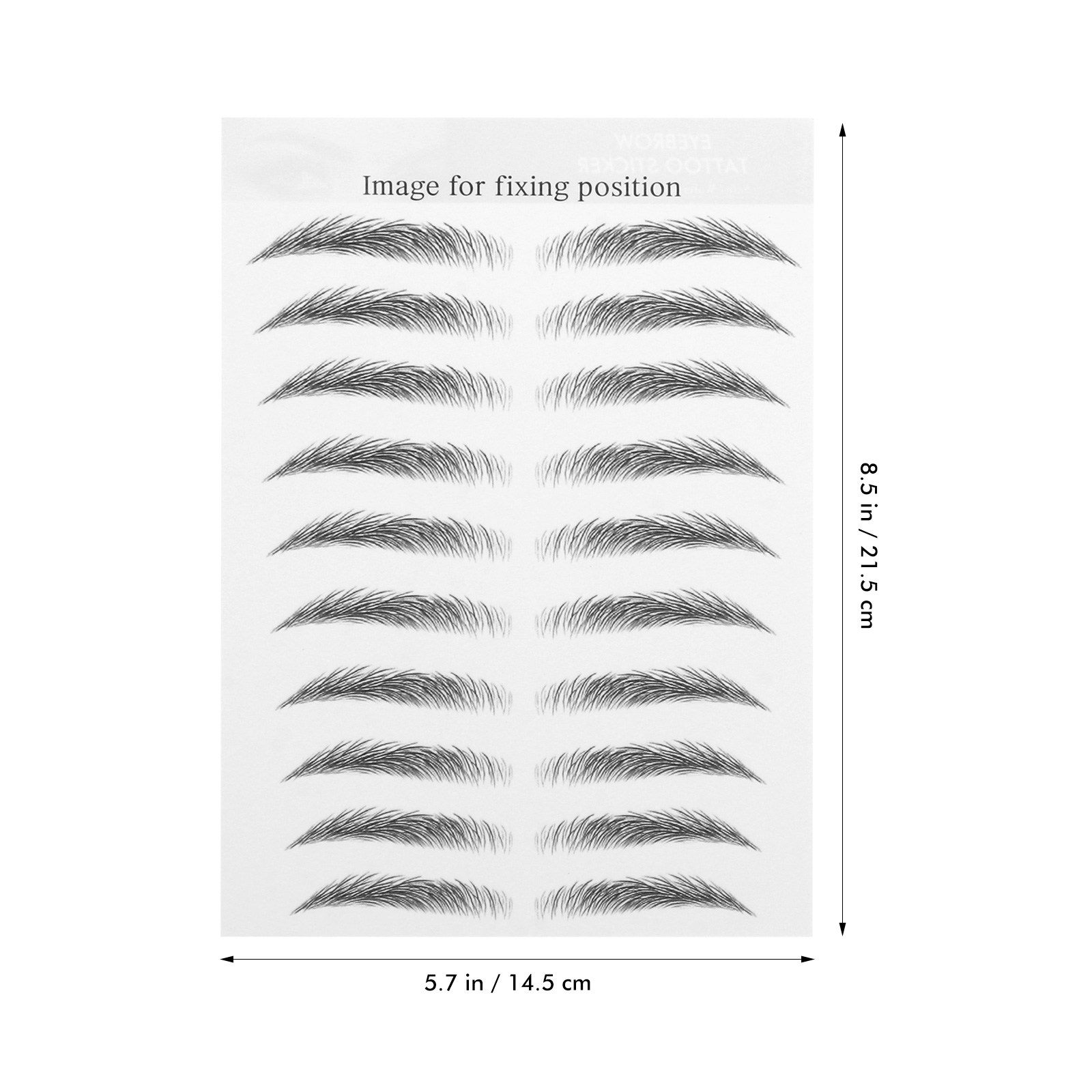 10 Sheets 3D Eyebrows Stickers False Eyebrows Tattoos Temporary Eyebrows Tattoos