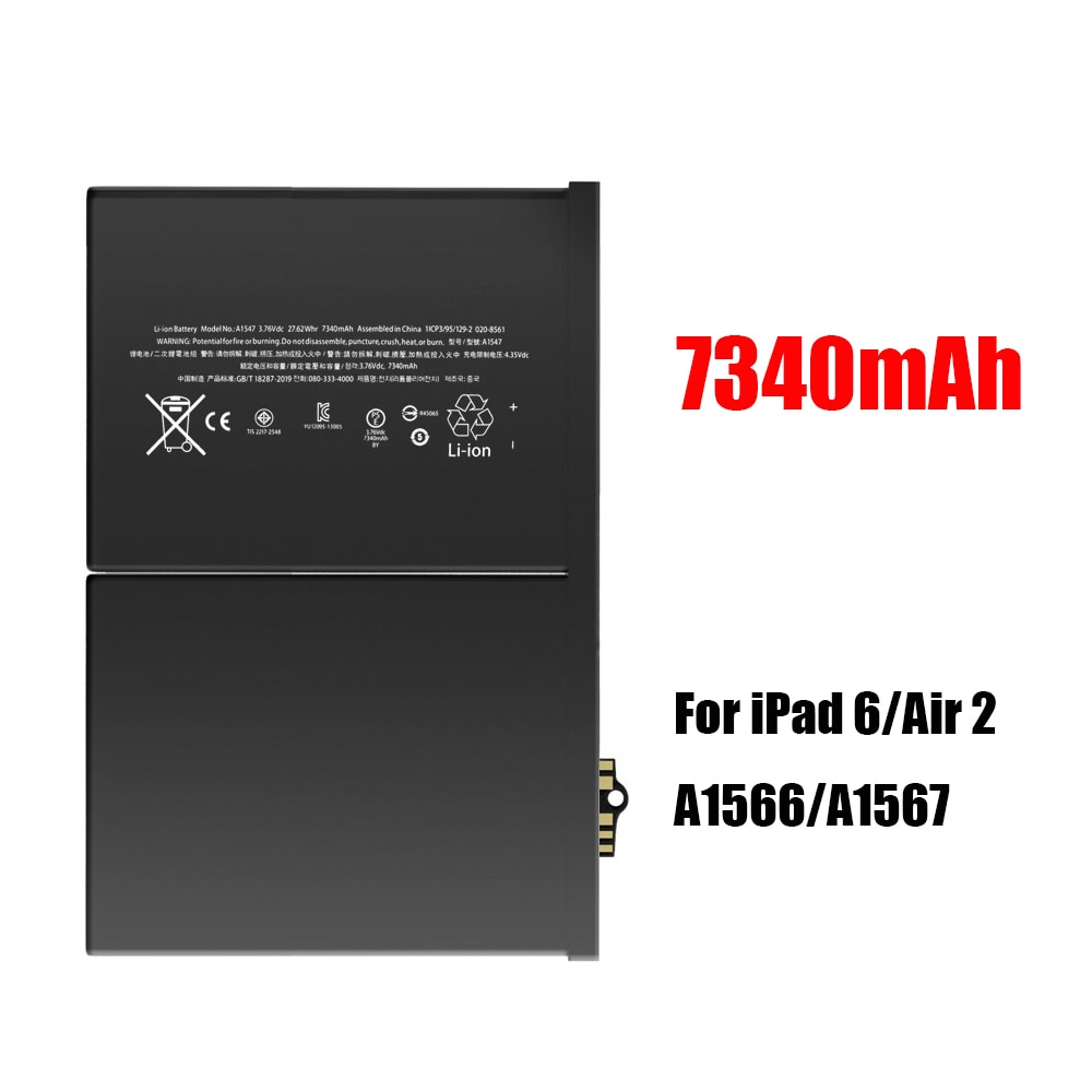 PINZHENG Tablette Batterie Für iPad 6 Luft 2 7340mAh Ersatz Bateries Für iPad 6 Luft 2 A1566 A1567 0 zyklus Batterie Mit Werkzeuge