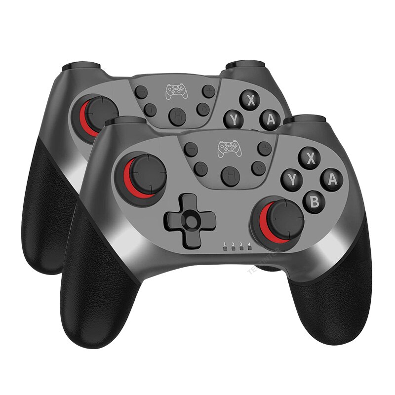 Mando inalámbrico con bluetooth para Nintendo Switch Pro, controlador joystick de juego para consola Switch con 6 ejes: Silver-2