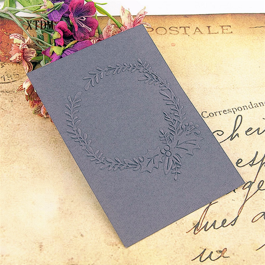 plastic Easter wreath craft card making paper card album wedding decoration clip Embossing folders