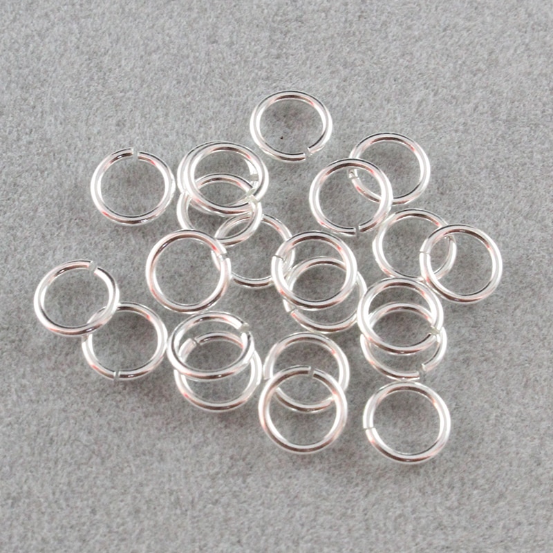 Ronde 3mm, 4mm, 5mm, 6mm 925 Sterling zilveren Ringetjes Geopend ringetjes Diy Sieraden Vinden