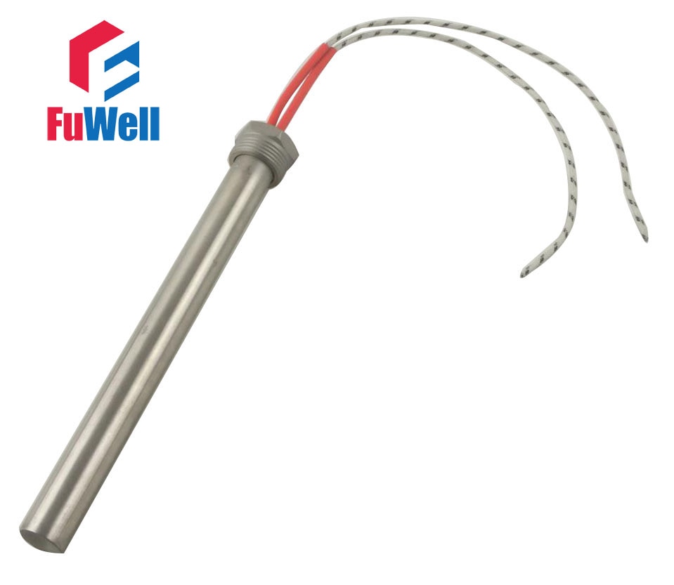 304 Stainless Steel Threaded Single End Heating Tube Cartridge Heater 16x150mm 800W 220V/110V/380V DN20 (25mm)