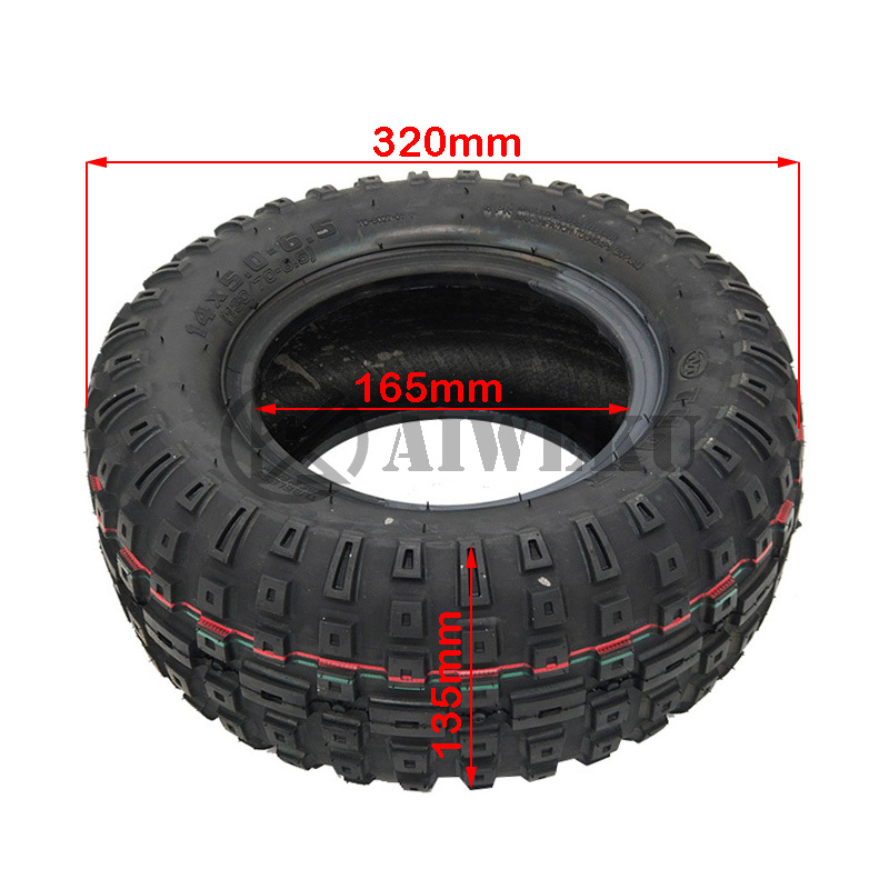 14 Inch Electric Scooter Tubeless Tire 14X5.0-6.5 130/70-6.5 for FLJ K6 E2 K14 Electric Scooter Good Replacement Parts