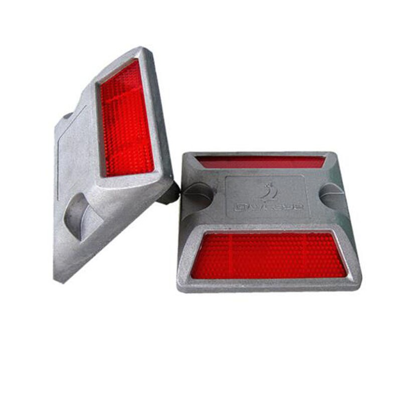 2unit/pack, Reflective Aluminum Road Stud with Shank for Traffic Safety with 20tons loading bearing