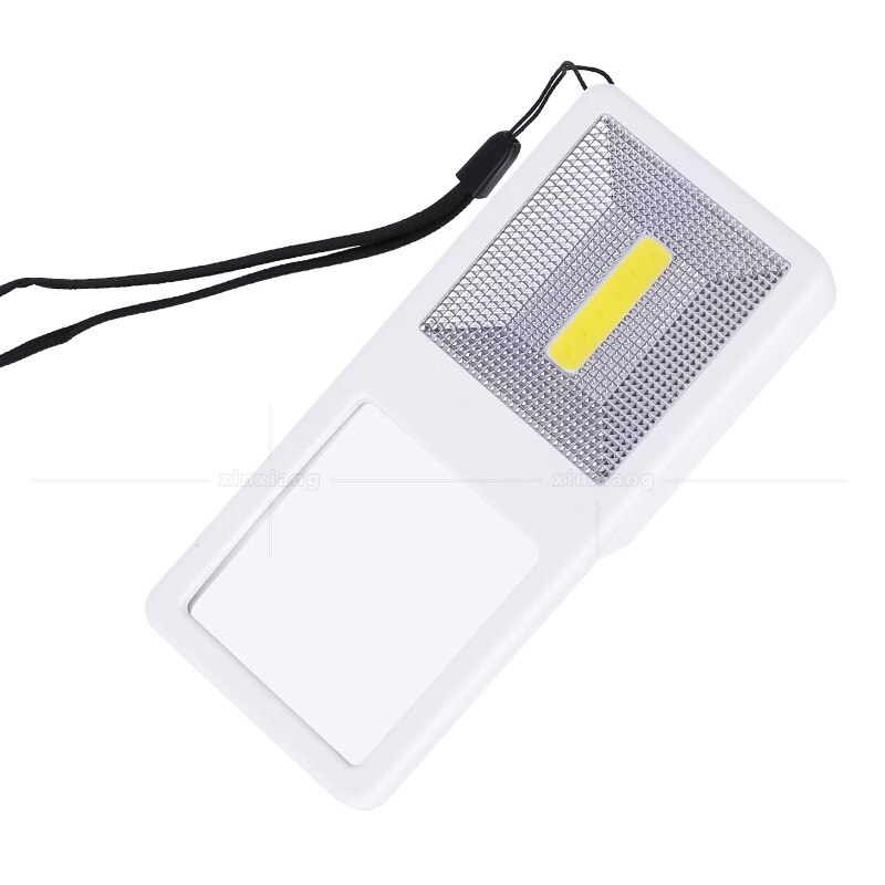 Lupa Rectangular de mano con retroiluminación, Lupa portátil de 7 LED con luz LED, Lupa de lectura para ancianos