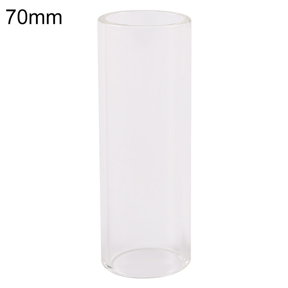 Gjennomsiktig glass gitar bass gliderør finger beskyttelseshylse tilbehør gitar plukke tilbehør 60mm lengde: 70mm