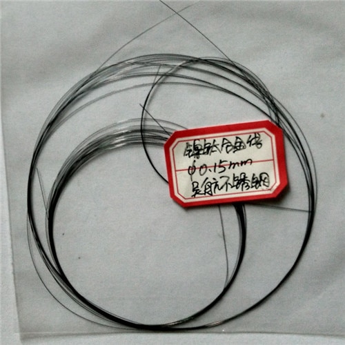 Nikkel titanium nitinol chromel legering niti hukommelse hyperelastisk tråd filament 0.8mm 0.9mm 1mm 1.1mm 1.2mm 1.3mm 1.4mm 1.5mm 1.6mm
