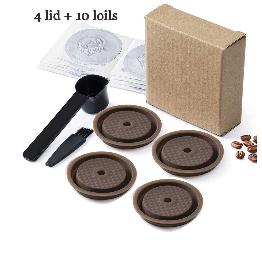 The lid for vertuo coffee capsules is made of silicone food grade material with Nespresso capsules pour Vertuo Next: 4Caps  10Foils