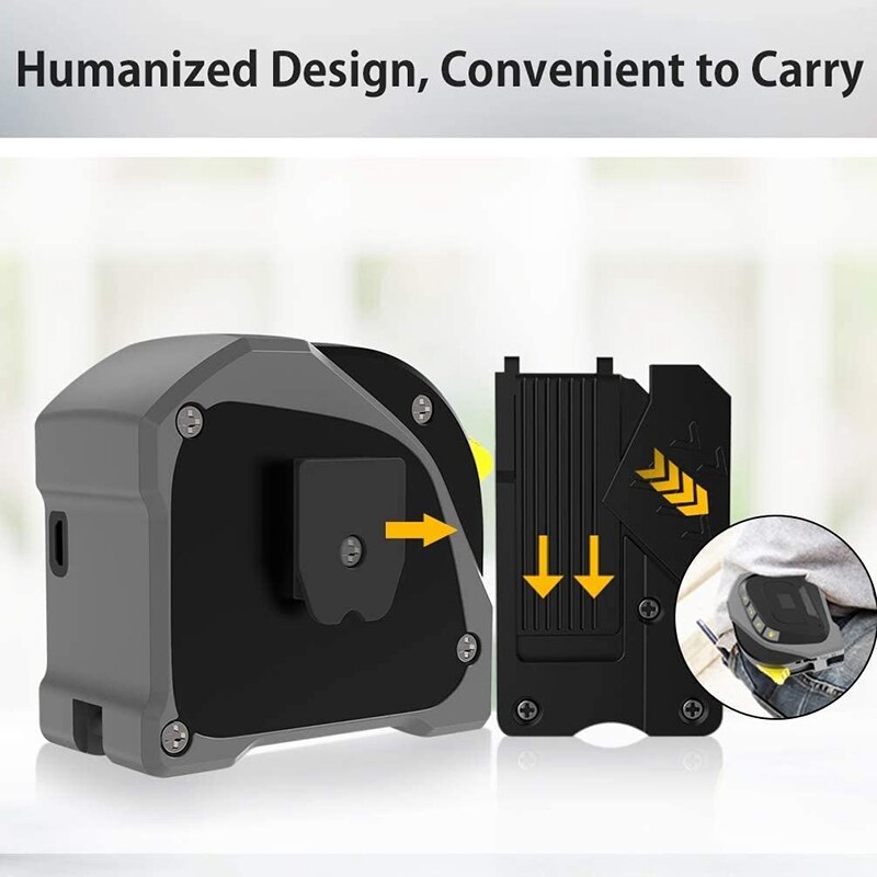 Tape Measure, M/Inch/Ft Distance Area and Volume-Building Measurement Tool LCD Display USB Charging