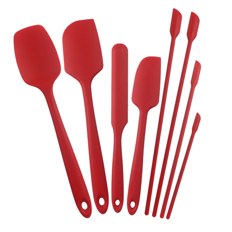 Espátula de silicona para cocina, rascadores de repostería para galletas, Espátulas de cocina antiadherentes para Pan, espátulas para pastel, accesorios para hornear, herramientas, 8 Uds.